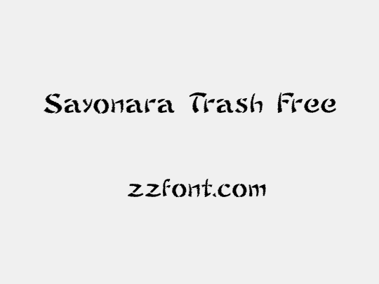 Sayonara Trash Free