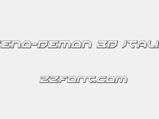 Xeno-Demon 3D Italic