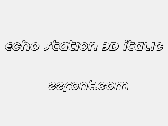 Echo Station 3D Italic
