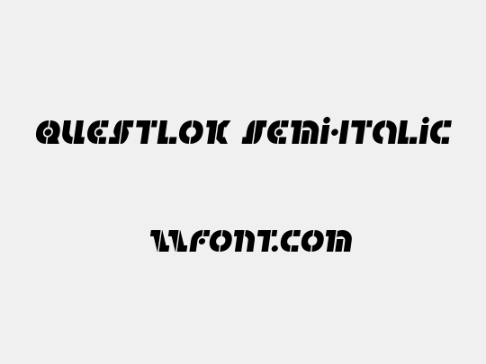 Questlok Semi-Italic