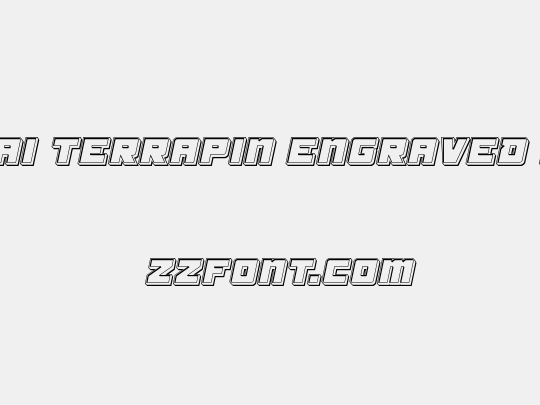 Samurai Terrapin Engraved Italic