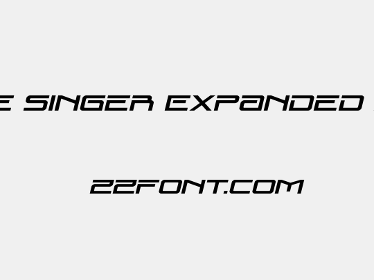 Blade Singer Expanded Italic