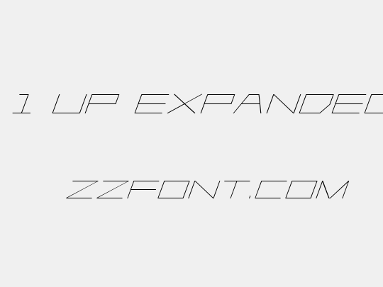 Player 1 Up Expanded Italic