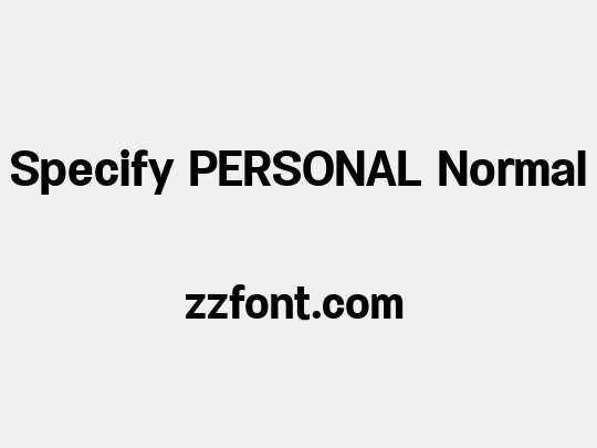 Specify PERSONAL Normal