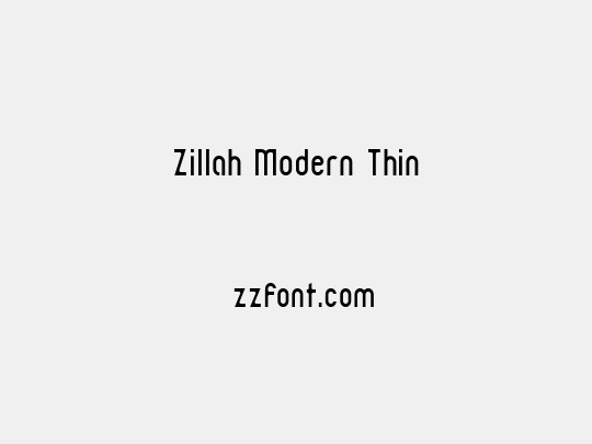 Zillah Modern Thin
