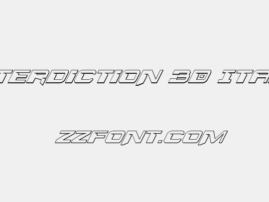 Interdiction 3D Italic