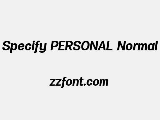 Specify PERSONAL Normal