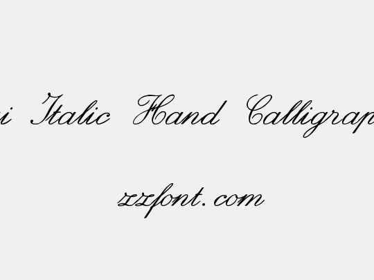 zai Italic Hand Calligraphy