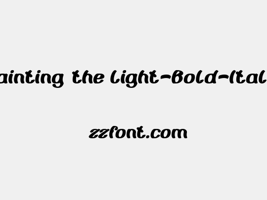 Painting the Light-Bold-Italic