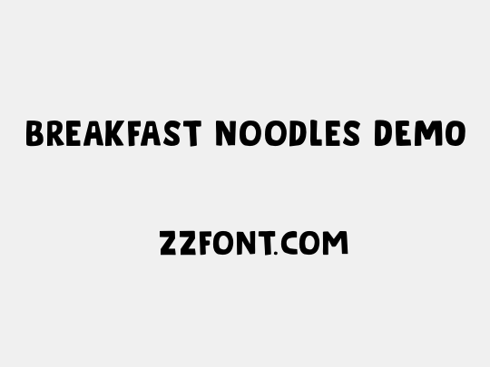 Breakfast Noodles DEMO