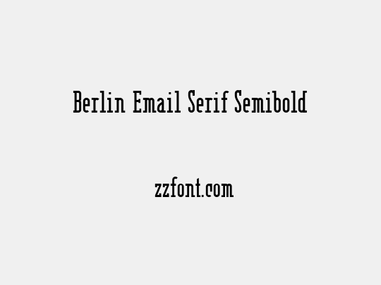 Berlin Email Serif Semibold
