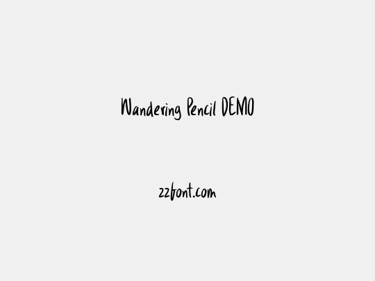 Wandering Pencil DEMO
