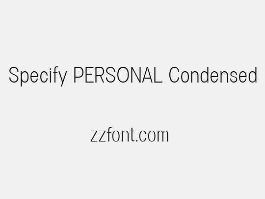 Specify PERSONAL Condensed