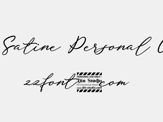 Beauty Satine Personal Use Font