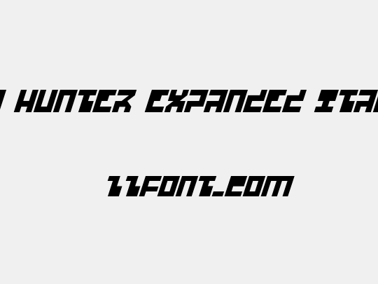 UFO Hunter Expanded Italic