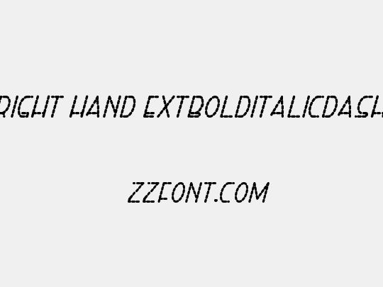 Right Hand ExtBoldItalicDash