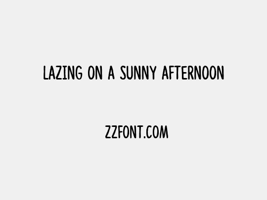 Lazing on a sunny afternoon
