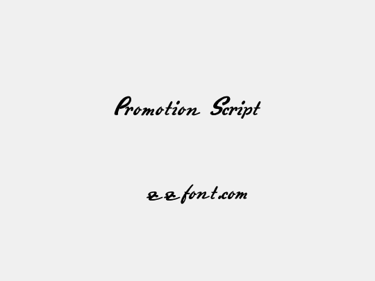 Promotion Script