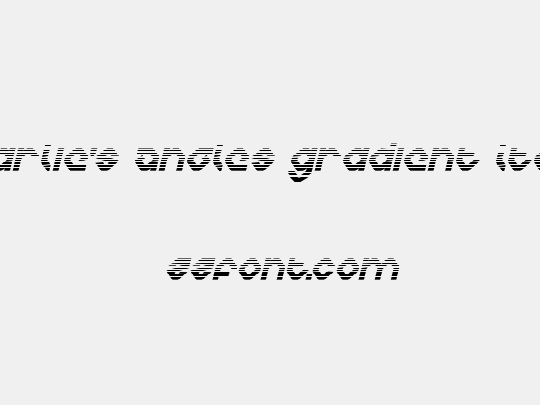 Charlie's Angles Gradient Italic