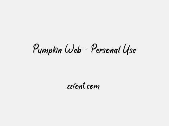 Pumpkin Web - Personal Use