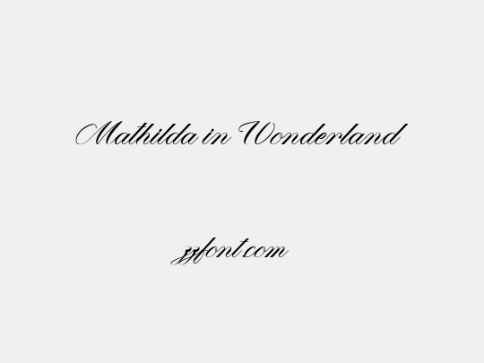 Mathilda in Wonderland