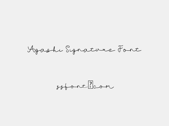 Agashi Signature Font