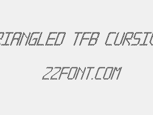Triangled tfb cursive