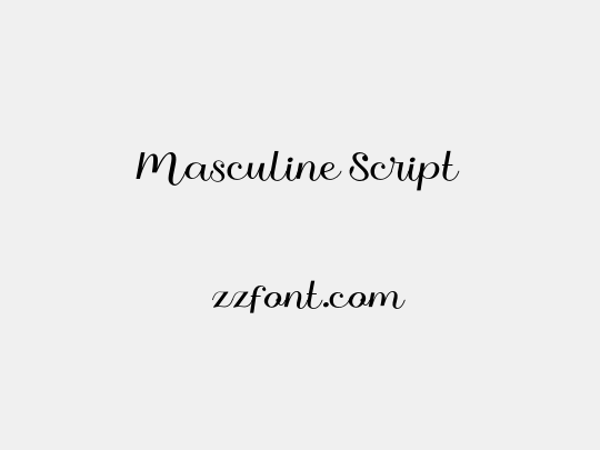 Masculine Script