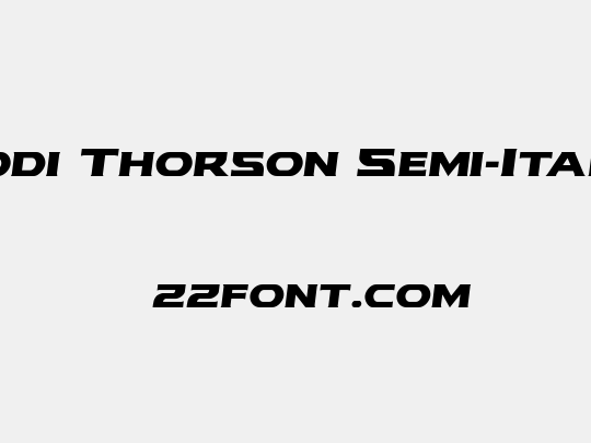 Modi Thorson Semi-Italic