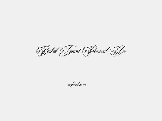 Beaked Tyrant Personal Use