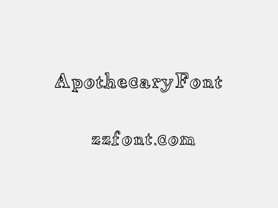ApothecaryFont