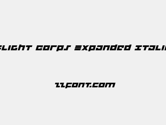 Flight Corps Expanded Italic
