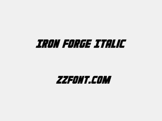 Iron Forge Italic