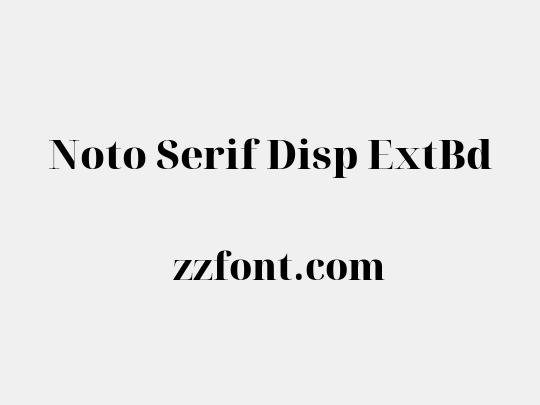 Noto Serif Disp ExtBd