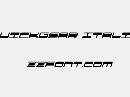 QuickGear Italic