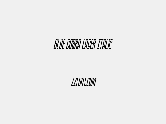 Blue Cobra Laser Italic