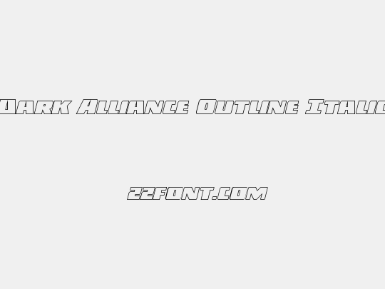 Dark Alliance Outline Italic