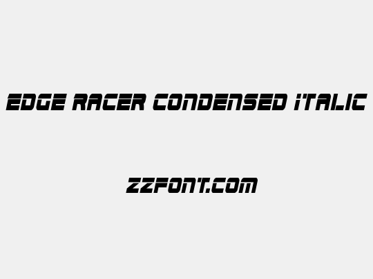 Edge Racer Condensed Italic