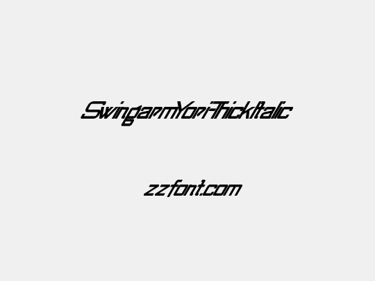 SwingarmYori-ThickItalic