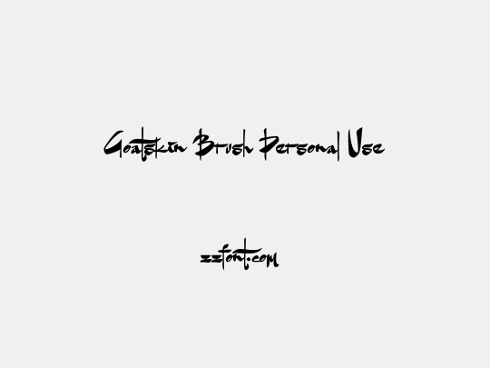 Goatskin Brush Personal Use