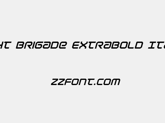 Light Brigade ExtraBold Italic