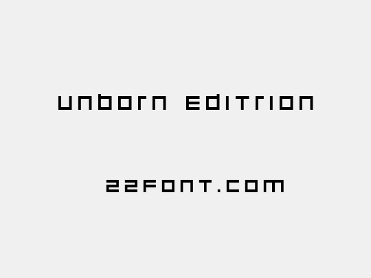 unborn editrion