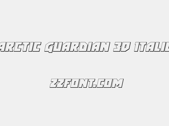 Arctic Guardian 3D Italic