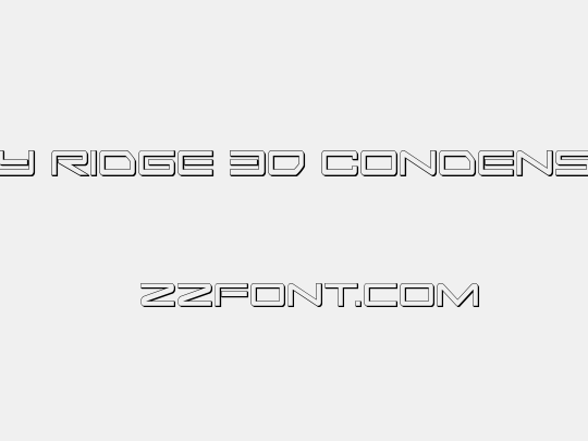 Sky Ridge 3D Condensed