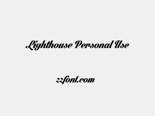Lighthouse Personal Use