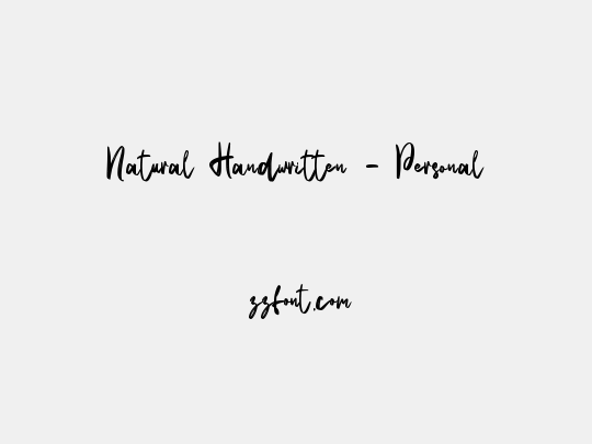 Natural Handwritten - Personal