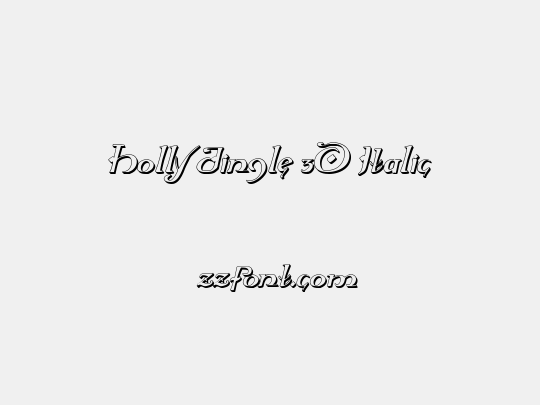 Holly Jingle 3D Italic
