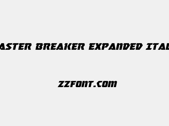 Master Breaker Expanded Italic