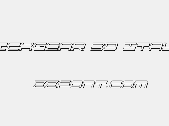 QuickGear 3D Italic