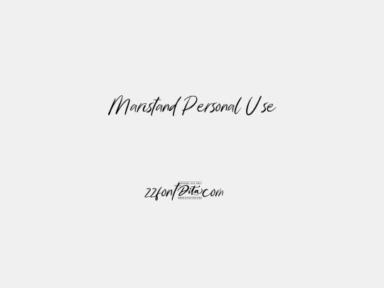 Maristand Personal Use